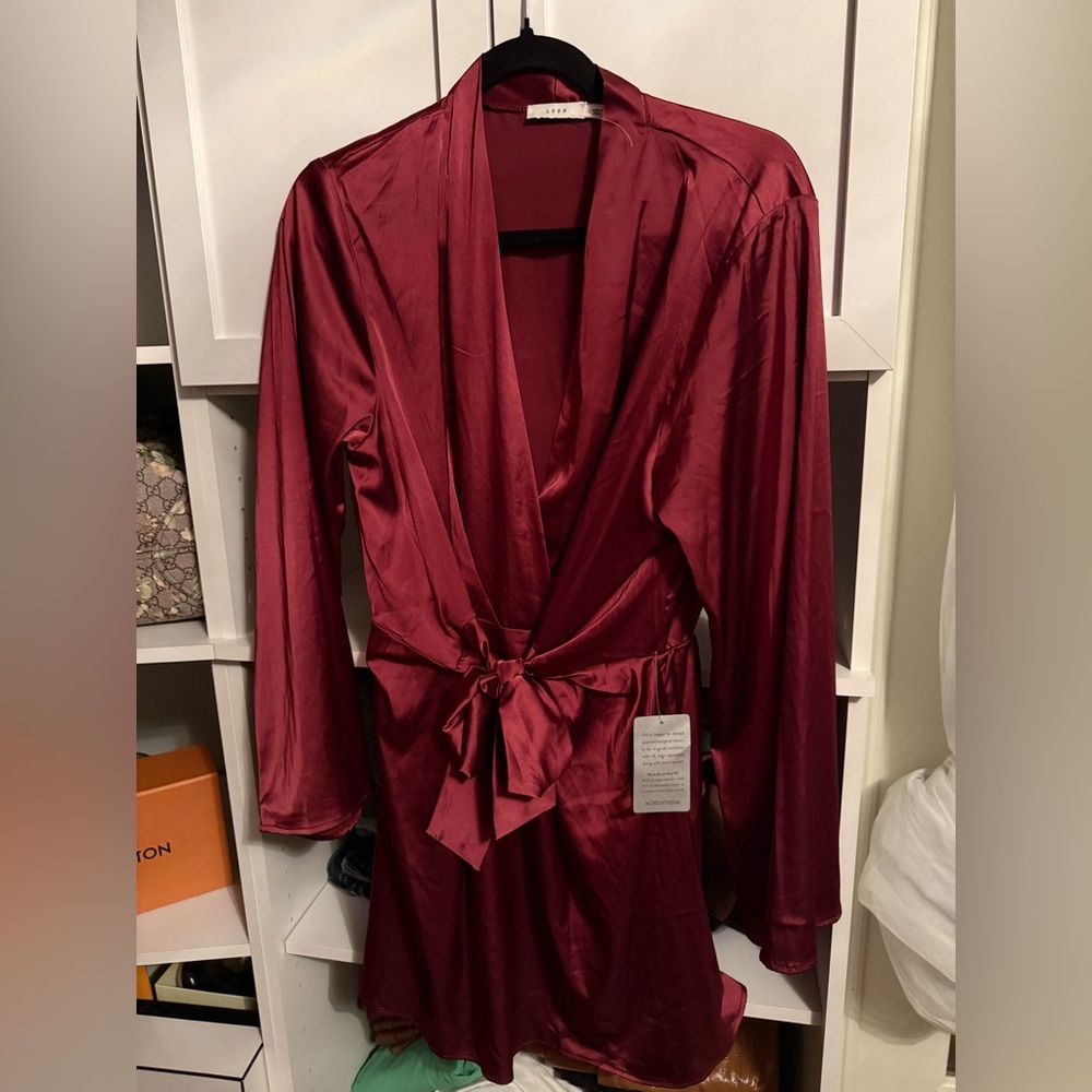 Elegant Red Satin dress